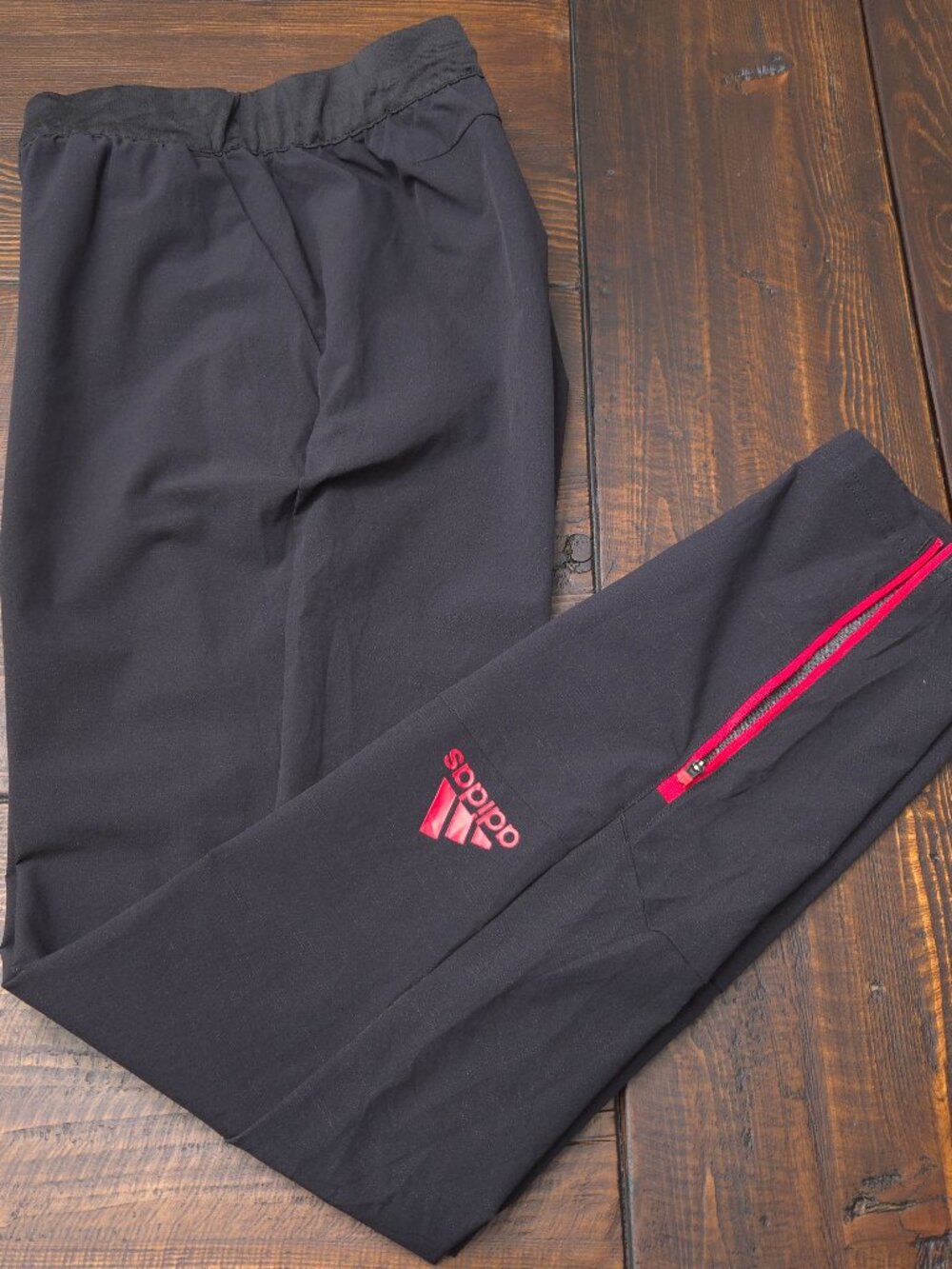 adidas Tiro Soccer Training Pants Women S Black Red Track Athletic Ankle Zips